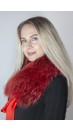 Light red Finnraccoon fur collar-neck warmer